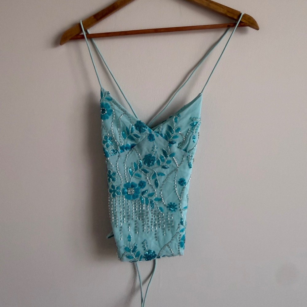 Bundle of 3 Beachy Y2K Style Beaded Tops Size XS and Small - Picture 9 of 14